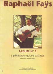 Album n1,  3 pices pour guitare classique- Raphal Fas