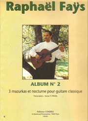 Album n°2, 3 mazurkas et nocturne pour guitare classique- Raphaël Faÿs
